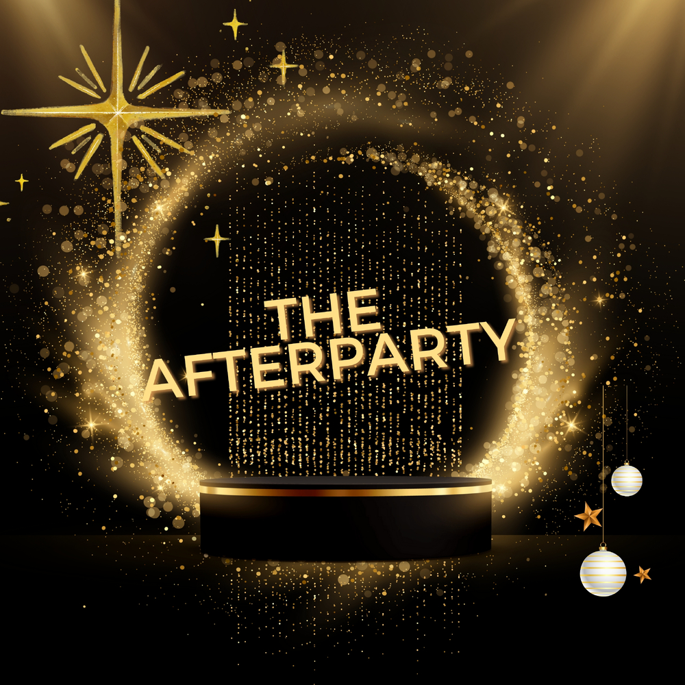 En elegant The Afterparty - Julfest, Fredag 19 december kl 19:00 med naturligt utseende och känsla. Detaljerad utformning med realistiskt bladverk. 